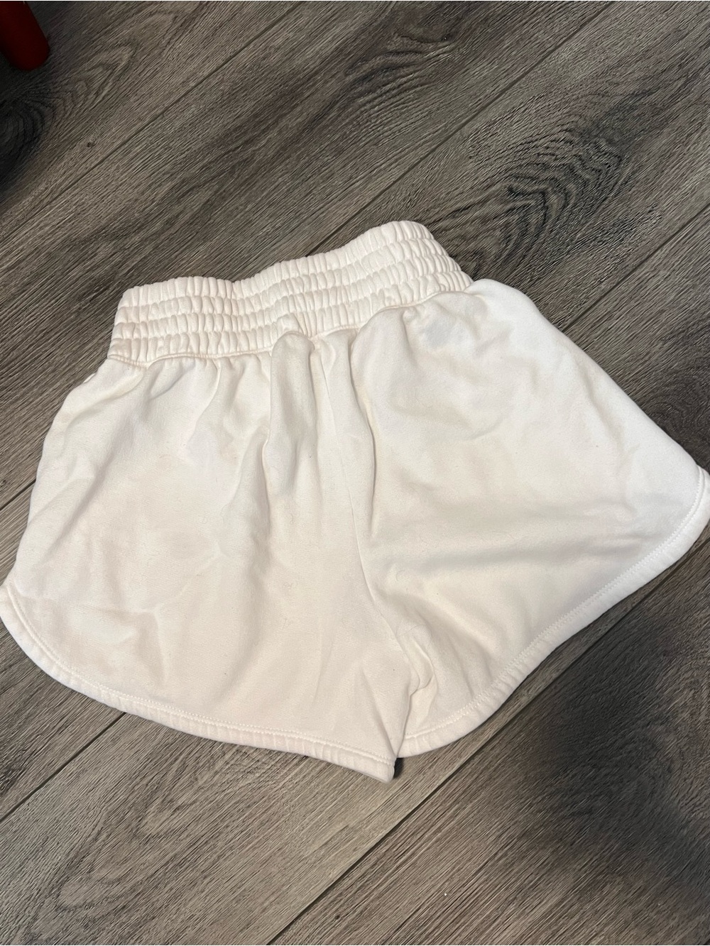Abercrombie & Fitch White Women's Elastic Waist Athletic Shorts - Picture 3 of 3